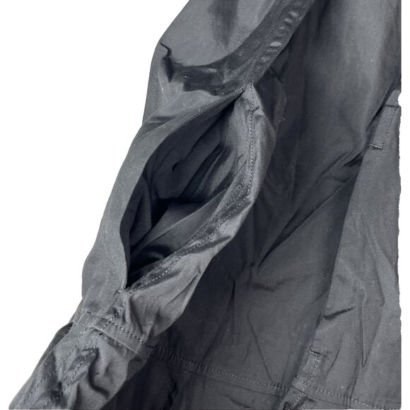 J Crew Delilah Dress in Cotton Poplin Petite Small Black Mini Ruffle Shirtdress - Picture 5 of 10